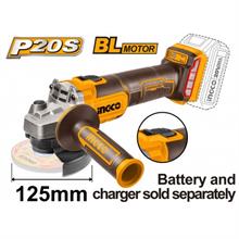 SMERIGLIATRICE ANGOLARE 20V S/BATT 125MM INGCO