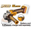 SMERIGLIATRICE ANGOLARE 20V S/BATT 125MM INGCO