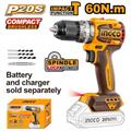 AVVITATORE BRUSHLESS 60NM 20V S/BATT INGCO
