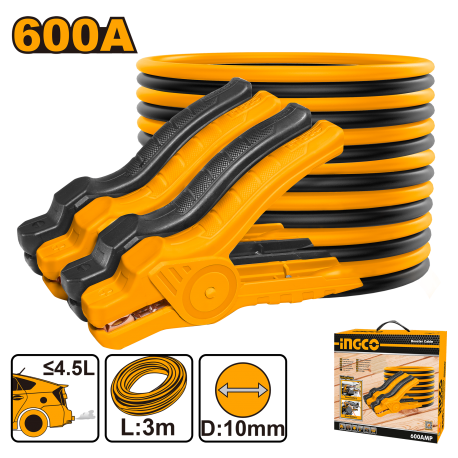 CAVI BATTERIA AUTO 600A 3,0MT INGCO