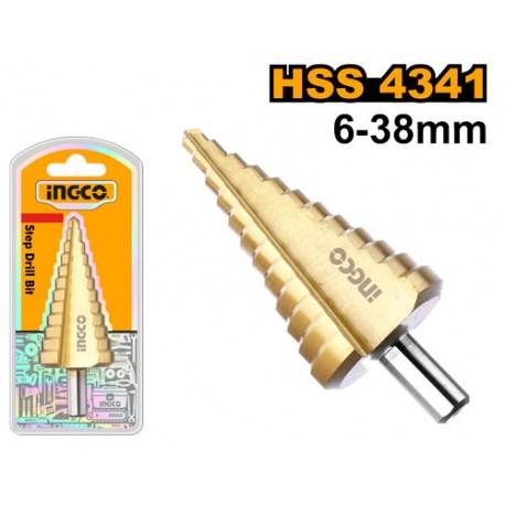 FRESA CONICA A GRADINO 6-38MM INGCO