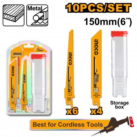 KIT 10 LAME RICAMBIO PER SEGHETTO A GATTUCCIO INGCO