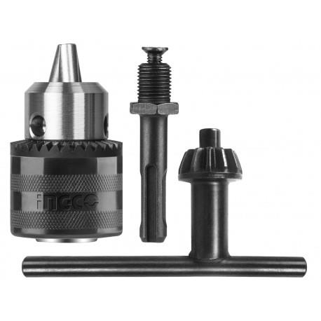 MANDRINO C/CHIAVE E ADATTATORE 13MM INGCO