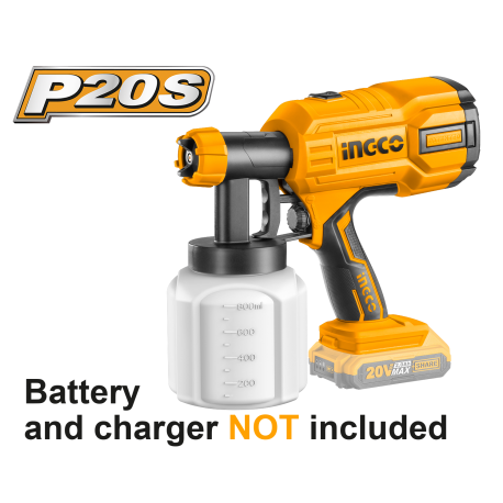 AEROGRAFO 20V S/BATTERIA INGCO