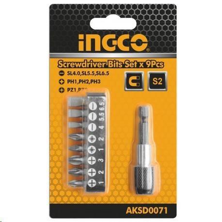 SET 9 INSERTI C/PORTAINSERTI INGCO