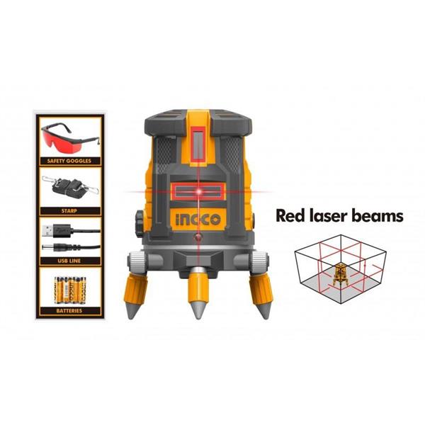 LIVELLA LASER 0-30 MT AUTOREG. RAGGIO ROSSO INGCO