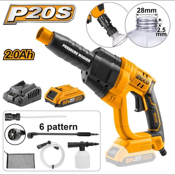 IDROPULITRICE 20V C/1BATT 2.0AH INGCO